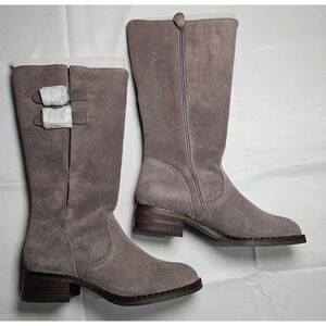 New‎ Gentle Souls by Kenneth Cole Brian Suede Knee High Boots Gray Women US 5.5